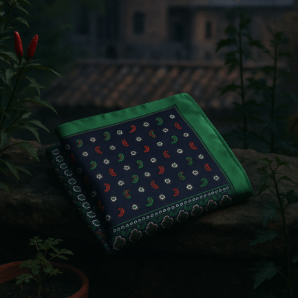 The Cipher Bloom Pocket Square