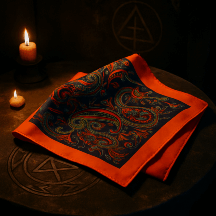 The Ember Cipher Pocket Square