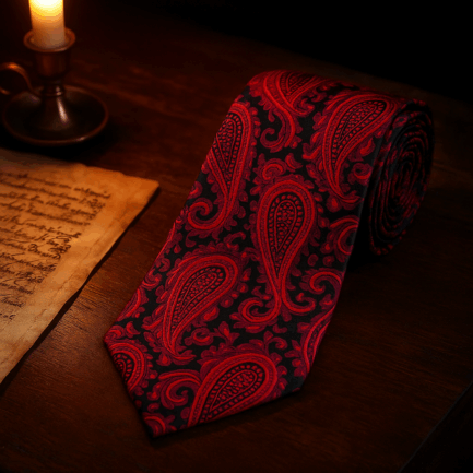 The Serpent’s Script Silk Tie