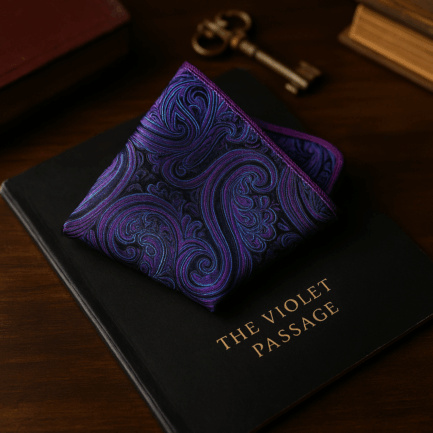 The Violet Passage Pocket Square